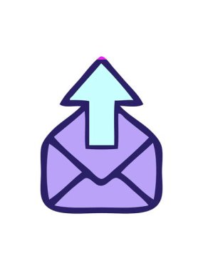 Zarfın oklu karikatürünün canlandırmasını çalıştır