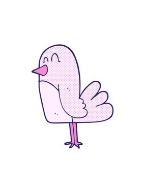 El yazması çizgi film kuşunun dikkat çekici animasyonu