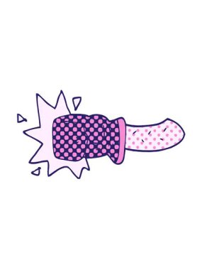 Karikatür karalama yumruğunun titreşimli hareketi