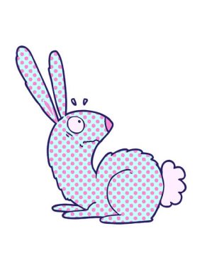 Ürkmüş tavşan tasarımının animasyonunu salla ve durdur