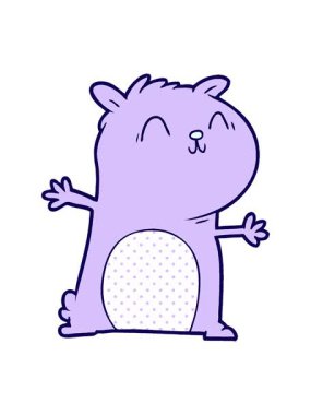 neon ışık efekti gerbil çiziminin animasyonu