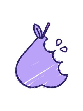 Meyve Tebeşiri Çiziminin parlak ışık efekti