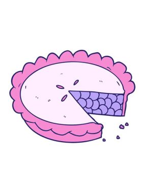 Yaban mersinli turta çizgi filminin hareketli animasyonu