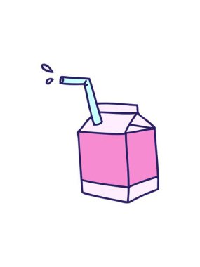 Çizgi film ellerinin dönen hareketli animasyonu garip süt kartonlarını çizdi