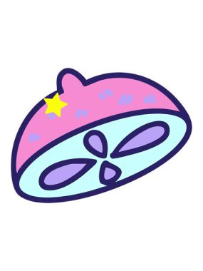 Parıldayan yıldızlar, ikiye bölünmüş Brezilya limonu animasyonunu etkiler.