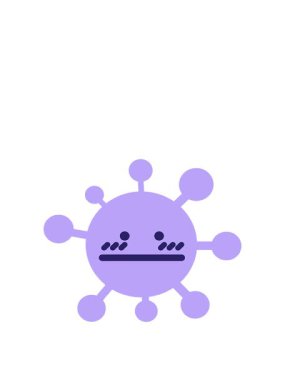 Utanmış ve kafası karışmış virüsün animasyonunu genişletiyor.