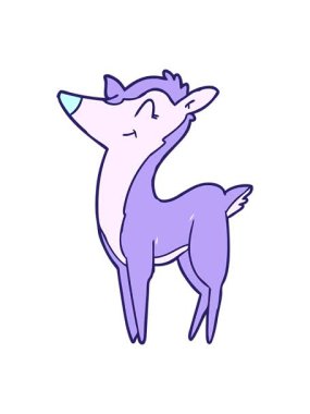 Bir geyiğin hareketli canlandırması.