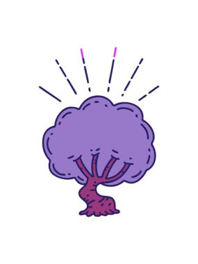 Geleneksel dövme stili ağaç çiziminin animasyonunu çalıştır