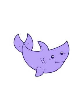 Köpekbalığı çizgi filminin pixelize etkisi