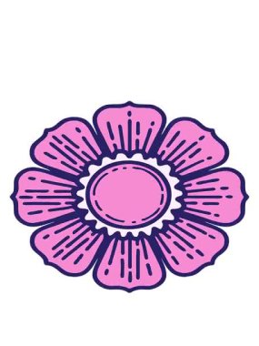 Dövme stili dekoratif çiçeğin hareketli animasyonu