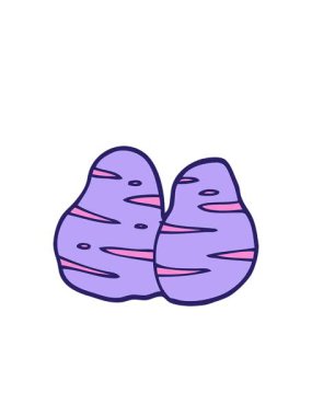 Yanıp sönen radyal çizgiler karikatür patateslerinin animasyonu