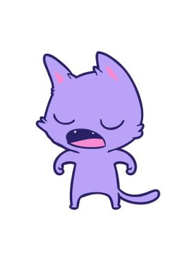 konuşan kedi çizgi filminin hareketli animasyonu