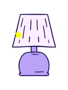 Parıldayan yıldızlar, el animasyonu çizilmiş bir yatak başı lambasının karalamalarını etkiler.