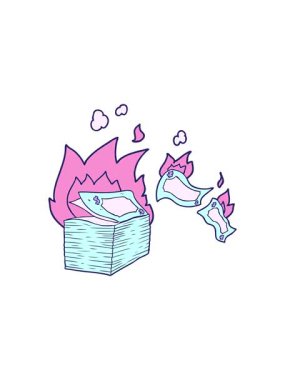 Dikkat çekici para çizgi filminin animasyonu