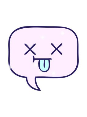 Şirin bir konuşma baloncuğunun parıltı etkisi