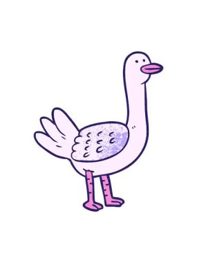 Parlak renkli kuşun titrek hareketli animasyonu