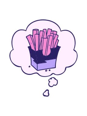 Çizgi film kızartıcılarının çizgi roman tarzında düşünce baloncuklarıyla animasyonunu durdurup duraklat