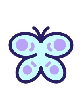 Sevimli bir kelebeğin basit ama cesur çizimlerini canlandırın.