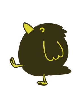 Mutlu bir kuş yürüyüşünün renkli animasyonunu değiştirmek