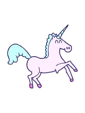 tek boynuzlu at görüntüsünün hareketli animasyonu