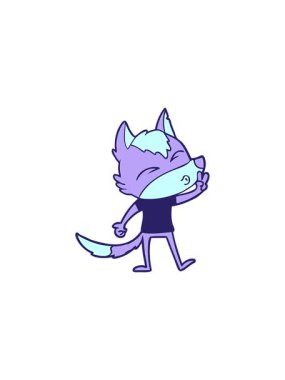 Fox çizgi film karakteri çiziminin yıldız patlaması etkisi animasyonu