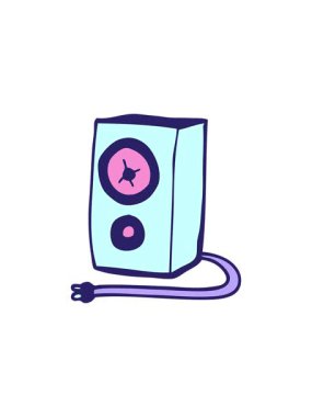 Eski ahşap hoparlörlerin çizgi film animasyonunun bölücü etkisi