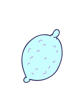 Garip karikatür kirecinin radyoaktif parlak animasyonu