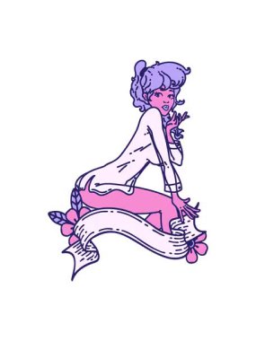 Trad pin tasarımının pixelize etkisi canlandırması