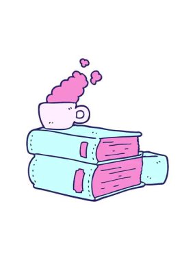 Çizgi roman ve kahve fincanının titreyen hareketli animasyonu