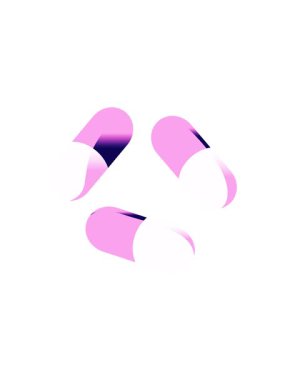 Bazı tıbbi ilaçların illüstrasyonunun neon ışık efektleri