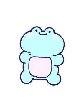 Komik kurbağanın titreyen hareketli animasyonu