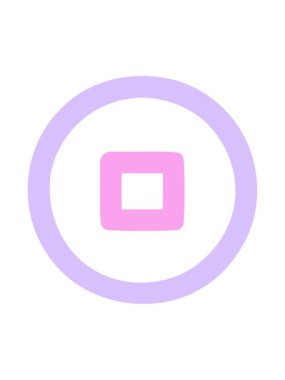 dur düğmesi simgesinin neon ışık efekti canlandırması