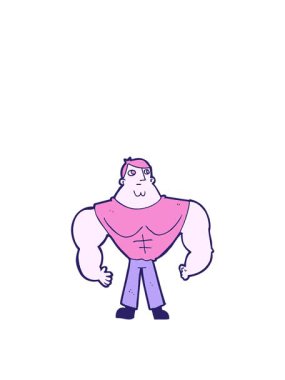 Vücut geliştirici karalamalarının zıplama hareketi