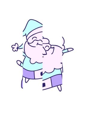 Mutlu bir babanın serbest piyasa çiziminin bölünmüş hareketli animasyonu