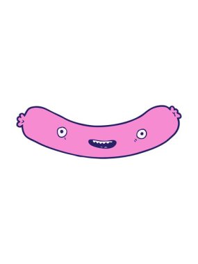 çizgi film sosislerinin hareketli animasyonu