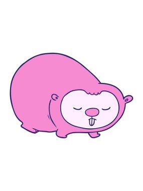 karikatür wombat animasyonunu bob ve duraklat