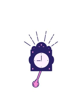 Geleneksel dövme stili tik tak saatinin göz kırpan radyal çizgileri canlandırması