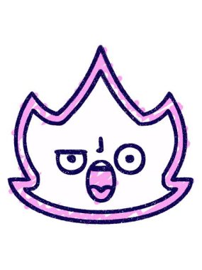 neon ışık efekti canlandırması Alev Karakteri Tebeşir Çizimi