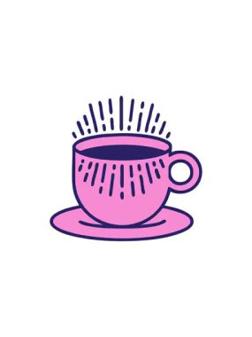 Dövme tasarımı kahve fincanının gösterişli satış animasyonu