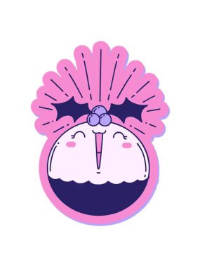 Bir dövme stilistinin titreşimli hareketli animasyonu Noel pudingi söylüyor.