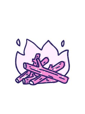 Kamp Ateş Tebeşiri 'nin yanıp sönen radyal çizgileri