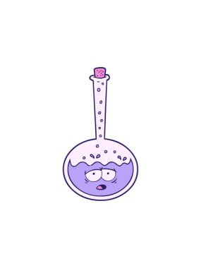 Çizgi film kimyasal reaksiyonunun hareketli animasyonu