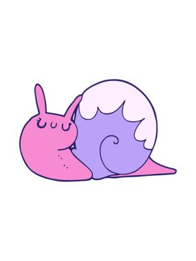 Tatlı salyangoz çizgi filminin hareketli animasyonu