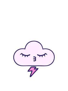 Bir gökgürültüsü bulutunun çizgi filminin animasyonunu genişletiyor