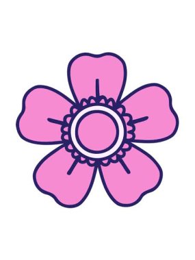 Dekoratif çiçeğin dövme stili çiziminin hareketli animasyonu