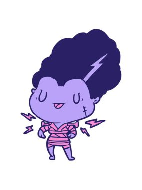 Bir çizgi film karakteri ölümsüz canavar gelinin animasyonunu durdurup duraklat.