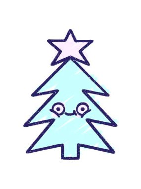 Noel Ağacı Tebeşir Kamazı 'nın canlandırmasını renklendir