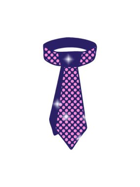 Çizgi roman stili çizgi film boyun kravatının ışıltılı etkisi