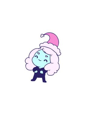 Kawaii kızı karikatürünün satış animasyonu