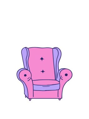 Eski bir koltuğun çizilmiş karikatürünün animasyonunu uzatıyorum.